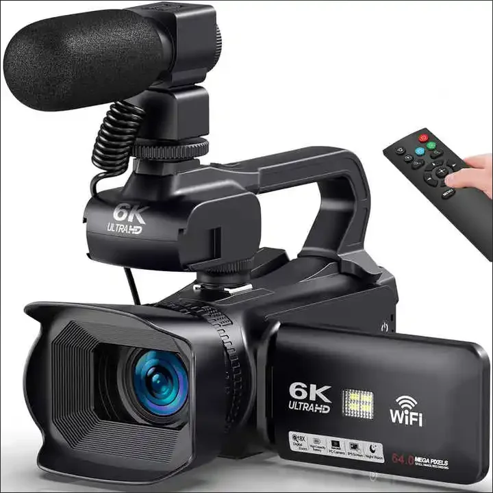 caméscope à zoom numérique 6K hd appareil photo numérique caméra WIFI pour Youtube diffusion en direct