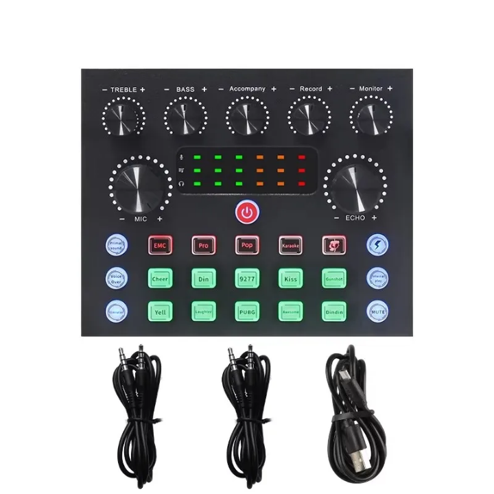 Kit Microphone à Condensateur et Carte Son pour Podcast, Micro USB BM800, Studio d'Enregistrement Live Karaoke