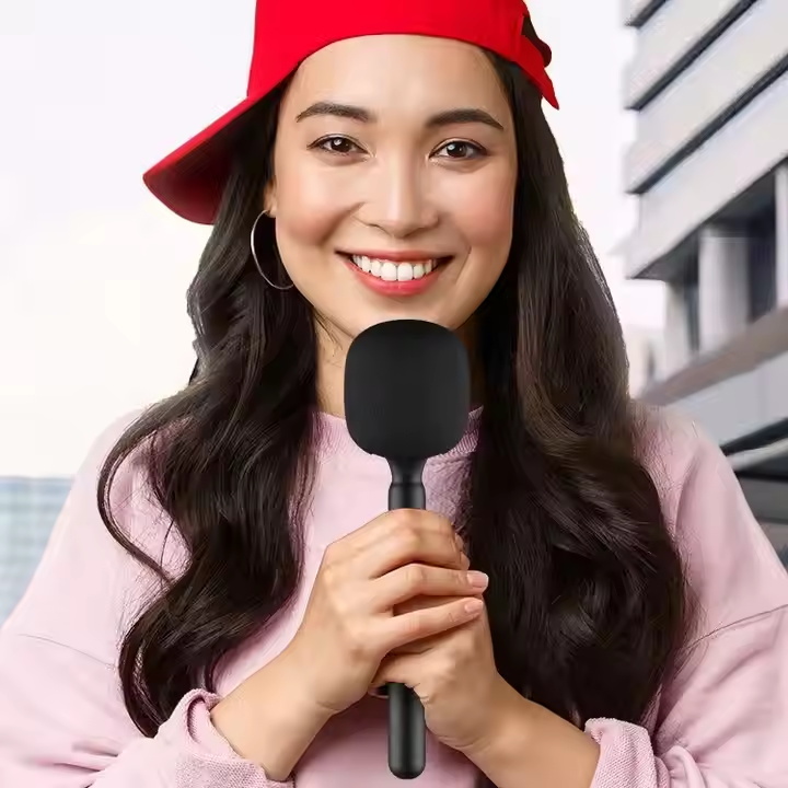 Microphone sans fil 3 en 1 pour studio de karaoké en direct Interview Microphone d'enregistrement extérieur pour TikTok
