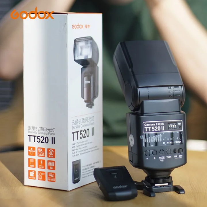 Flash d'appareil photo Godox TT520 II - Flash externe professionnel pour photographie