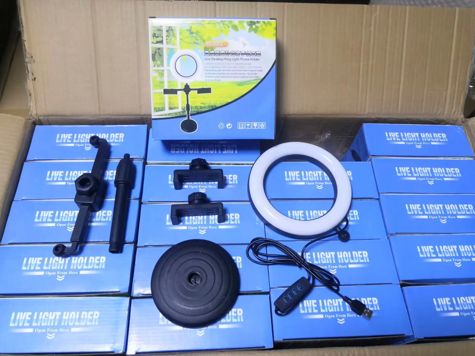 Lumière Anneau LED avec Support Double Téléphone pour Selfies et Vidéos Professionnelles