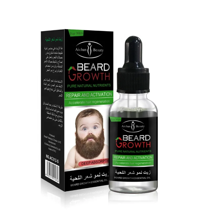 Huile de Croissance de Barbe - Aichun Beauty Beard Growth Essential Oil (Réparation & Activation)