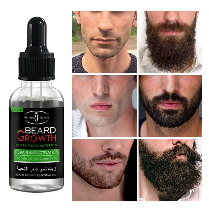 Huile de Croissance de Barbe - Aichun Beauty Beard Growth Essential Oil (Réparation & Activation)