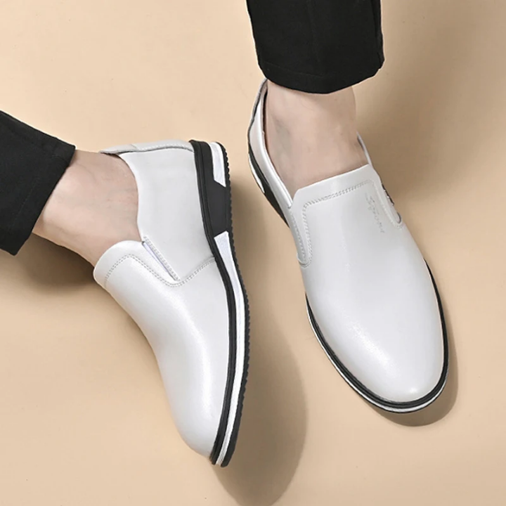 Chaussures décontractées pour hommes 2024 en cuir personnalisé, chaussures de sport en PU à semelle plate