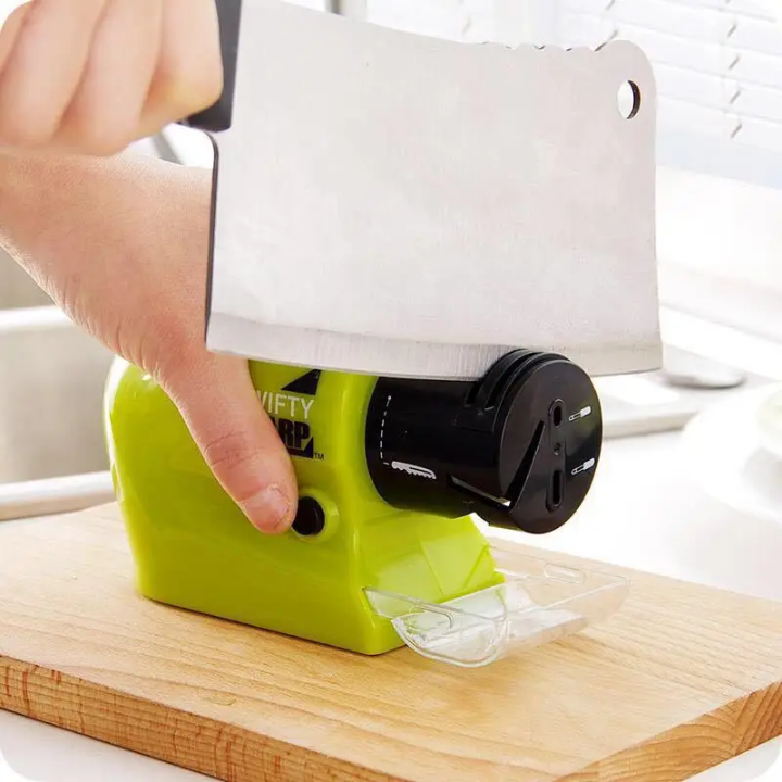 Affûteur Couteaux Électrique Swift Sharp - Aiguiseur Lames, Ciseaux, Tournevis - 3 Étapes Pro - Vu à la TV, Aiguiseur Électrique Multifonction Swift Sharp - Pour Couteaux Cuisine, Ciseaux, Outils - Affûtage Diamant