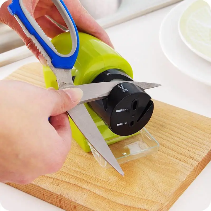 Affûteur Couteaux Électrique Swift Sharp - Aiguiseur Lames, Ciseaux, Tournevis - 3 Étapes Pro - Vu à la TV, Aiguiseur Électrique Multifonction Swift Sharp - Pour Couteaux Cuisine, Ciseaux, Outils - Affûtage Diamant
