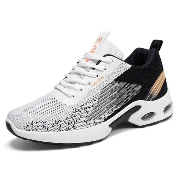 Sneakers Homme Respirantes Blanc & Vert – Chaussures Sport Casual Ultra Confortables