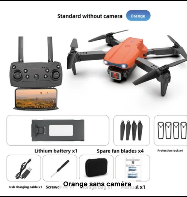 Drone 4K Double Caméra Pliable avec Télécommande – Drone Professionnel HD WiFi