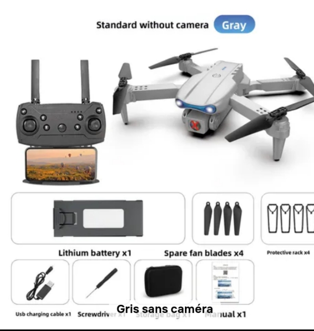 Drone 4K Double Caméra Pliable avec Télécommande – Drone Professionnel HD WiFi