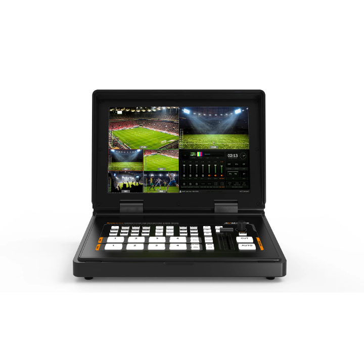 Avmatrix Shark S4 Plus Mixeur Commutateur Vidéo pour Diffusion en Direct SDI HDMI 4 Canaux 10.1 Pouces avec Diffusion et Enregistrement RTMP/SRT