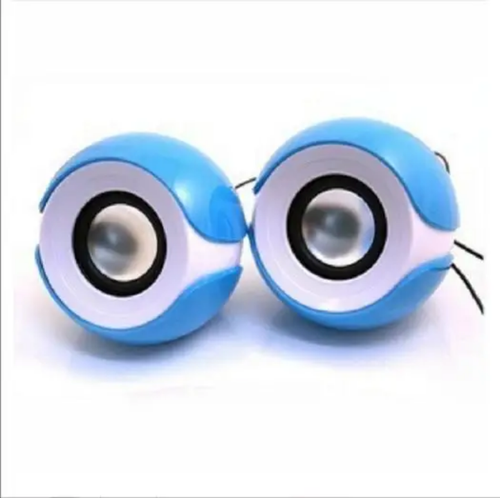 Enceintes PC Mini USB Bleues - Haut-parleurs Stéréo 2.0 Plug & Play pour Ordinateur et Laptop