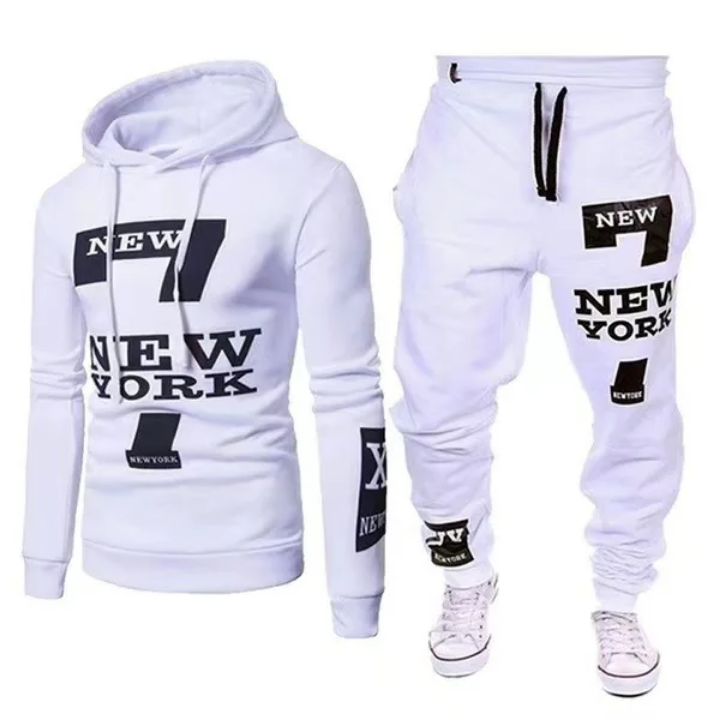 Ensemble Survêtement Homme PASUXI NEW YORK 7 - Sweat à Capuche + Jogger 3 Couleurs
