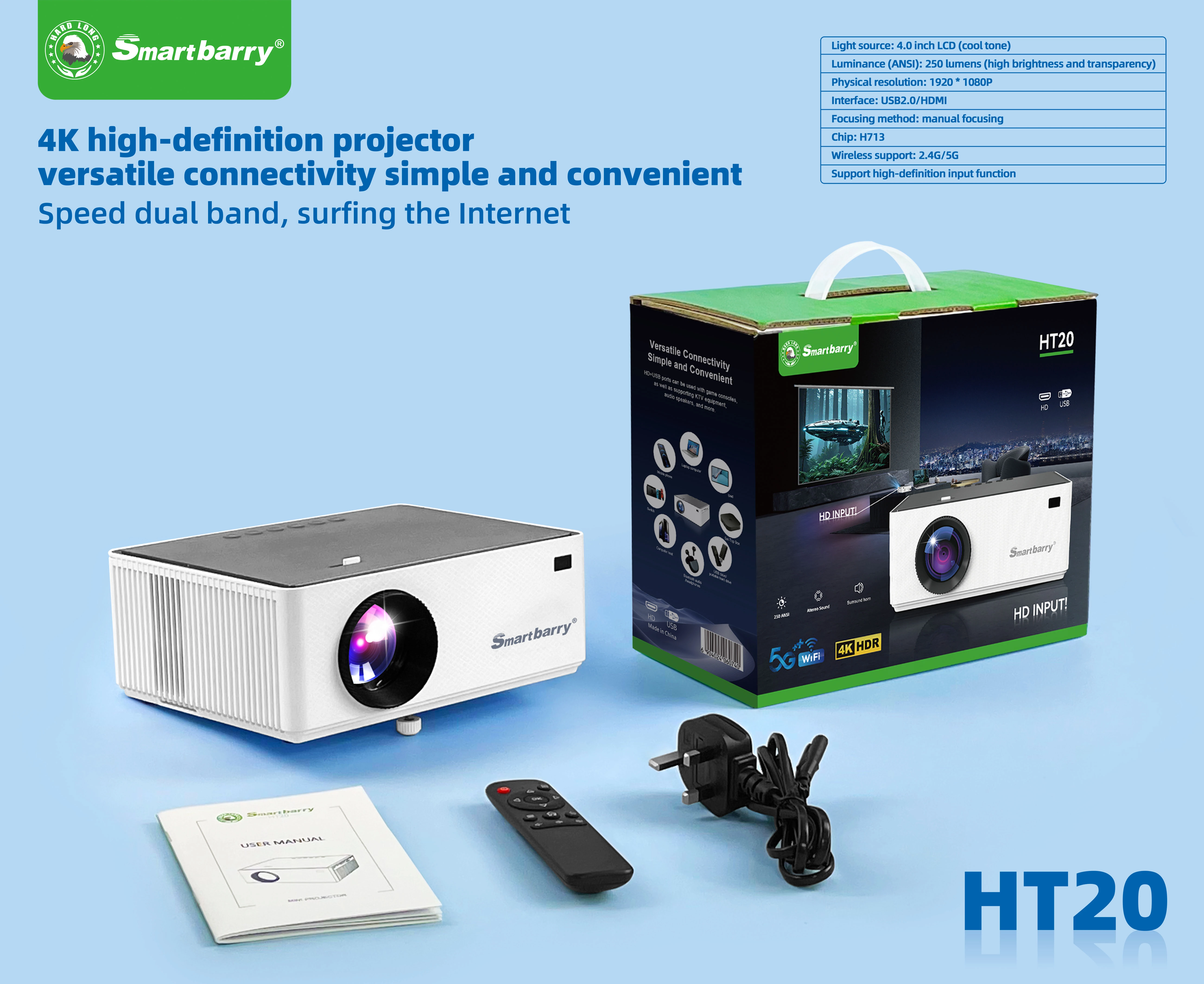 VIDÉO PROJECTEUR HT20  ANDROID