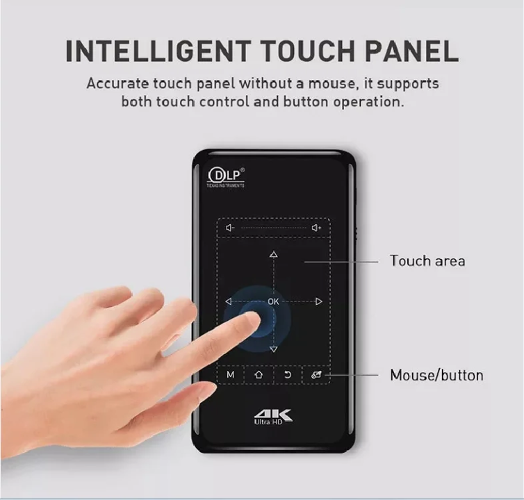 VIDÉO PROJECTEUR ANDROID DLP RECHARGEABLE