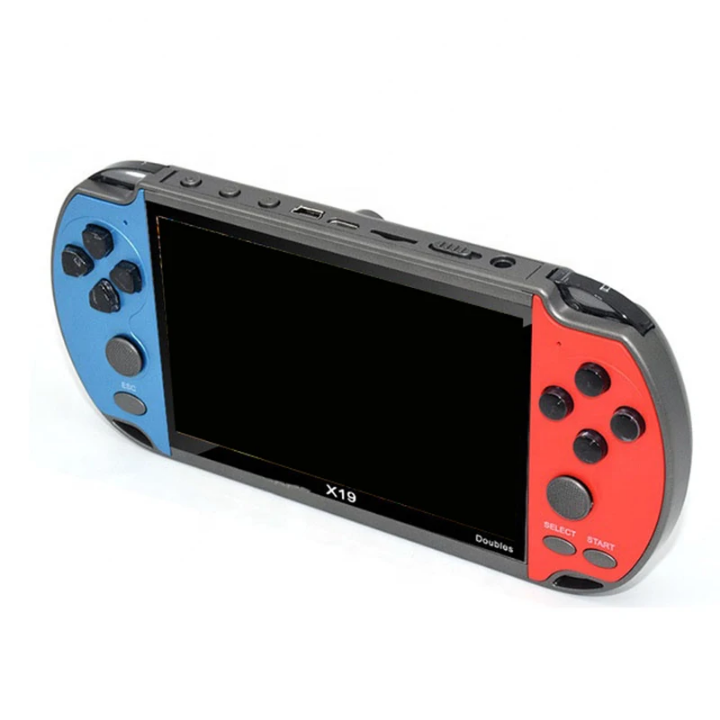 Console de Jeu Portable X19 – 5.1” Écran HD, 1000+ Jeux Rétro Préinstallés, Batterie Rechargeable – Cadeau Enfant & Adulte