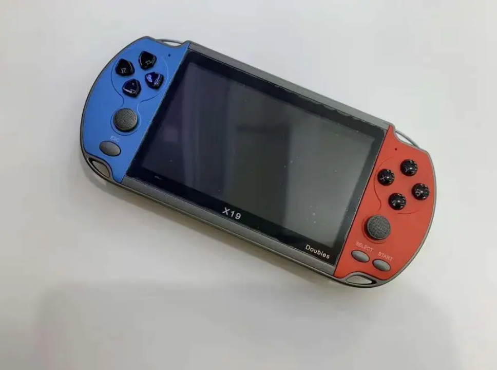 Console de Jeu Portable X19 – 5.1” Écran HD, 1000+ Jeux Rétro Préinstallés, Batterie Rechargeable – Cadeau Enfant & Adulte