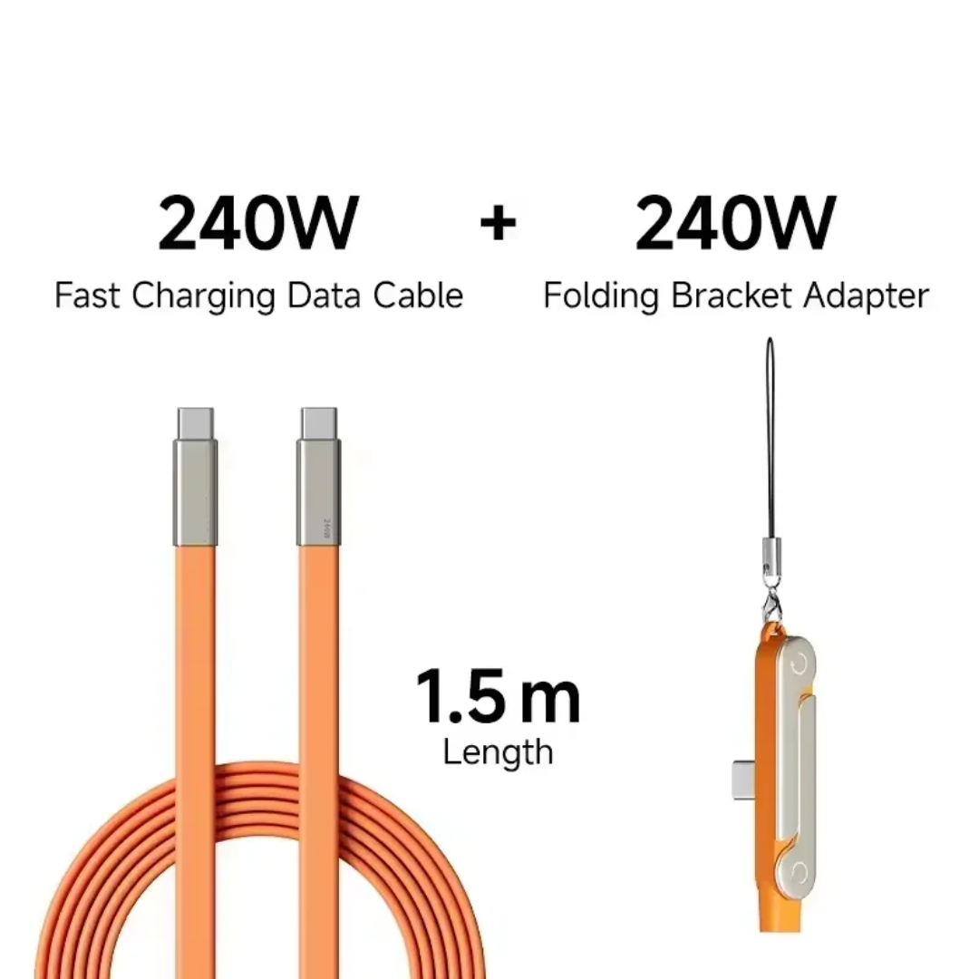 Câble de Charge Rapide USB C 240W en silicone