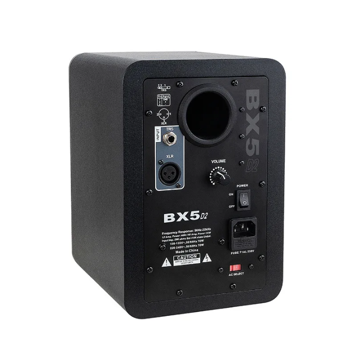 Paire de Moniteurs de Studio Actifs 2x 5" BX5 D2 - Enceintes de Référence pour Home Studio, Mixage et Production Musicale - Entrées XLR/TRS - 70W