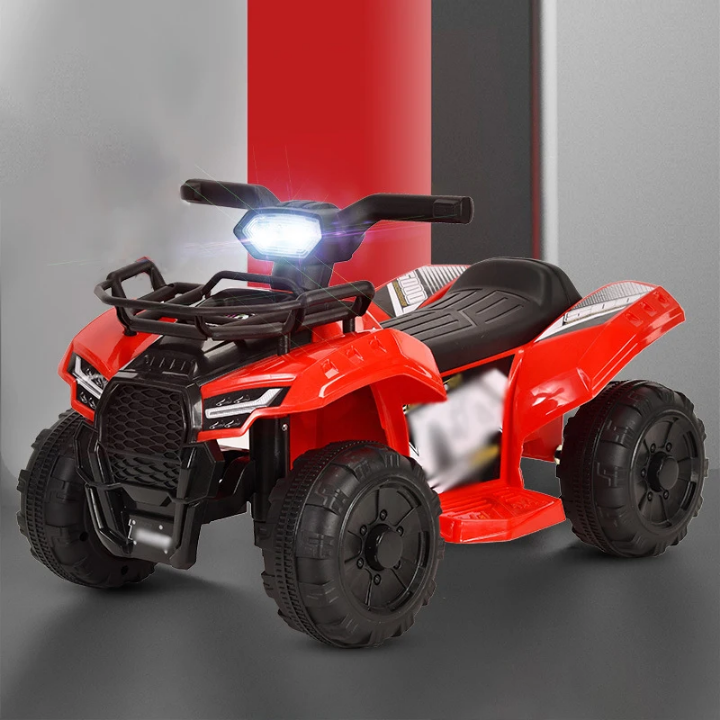Quad Électrique Enfant 4x4 - Moto Tout-Terrain à Batterie 6V pour Enfants de 2 à 4 Ans | Jouet Extérieur Rouge