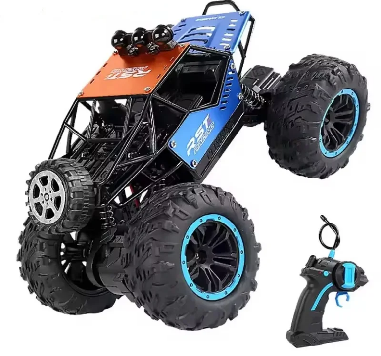 Voiture Télécommandée 4x4 Tout-Terrain RC - Monster Truck Grimper 1:18 avec Suspension | Bleu