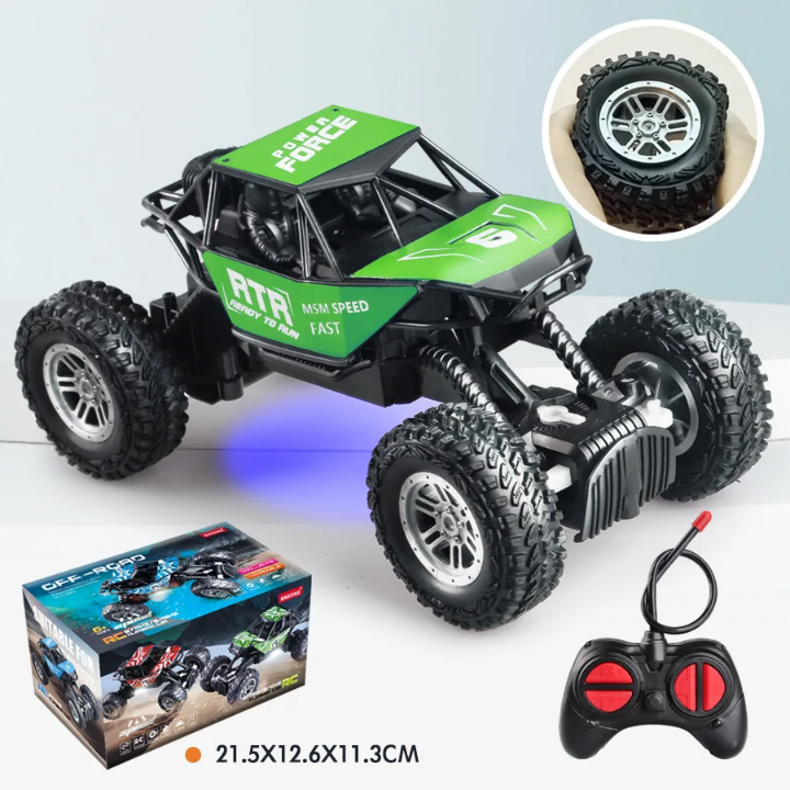 Voiture Télécommandée 4x4 Tout-Terrain RC - Monster Truck Grimper 1:18 avec Suspension | Bleu