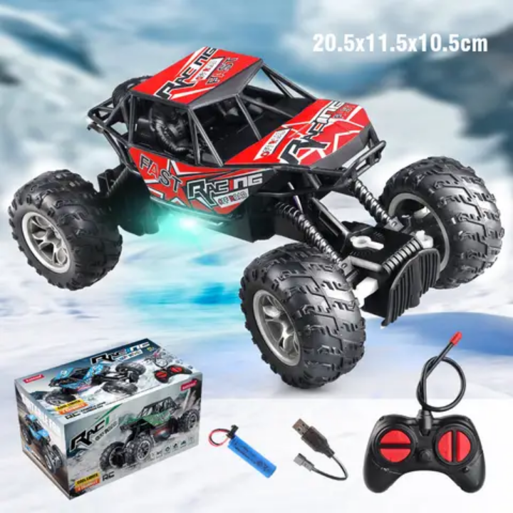 Voiture Télécommandée 4x4 Tout-Terrain RC - Monster Truck Grimper 1:18 avec Suspension | Bleu