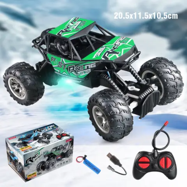 Voiture Télécommandée 4x4 Tout-Terrain RC - Monster Truck Grimper 1:18 avec Suspension | Bleu