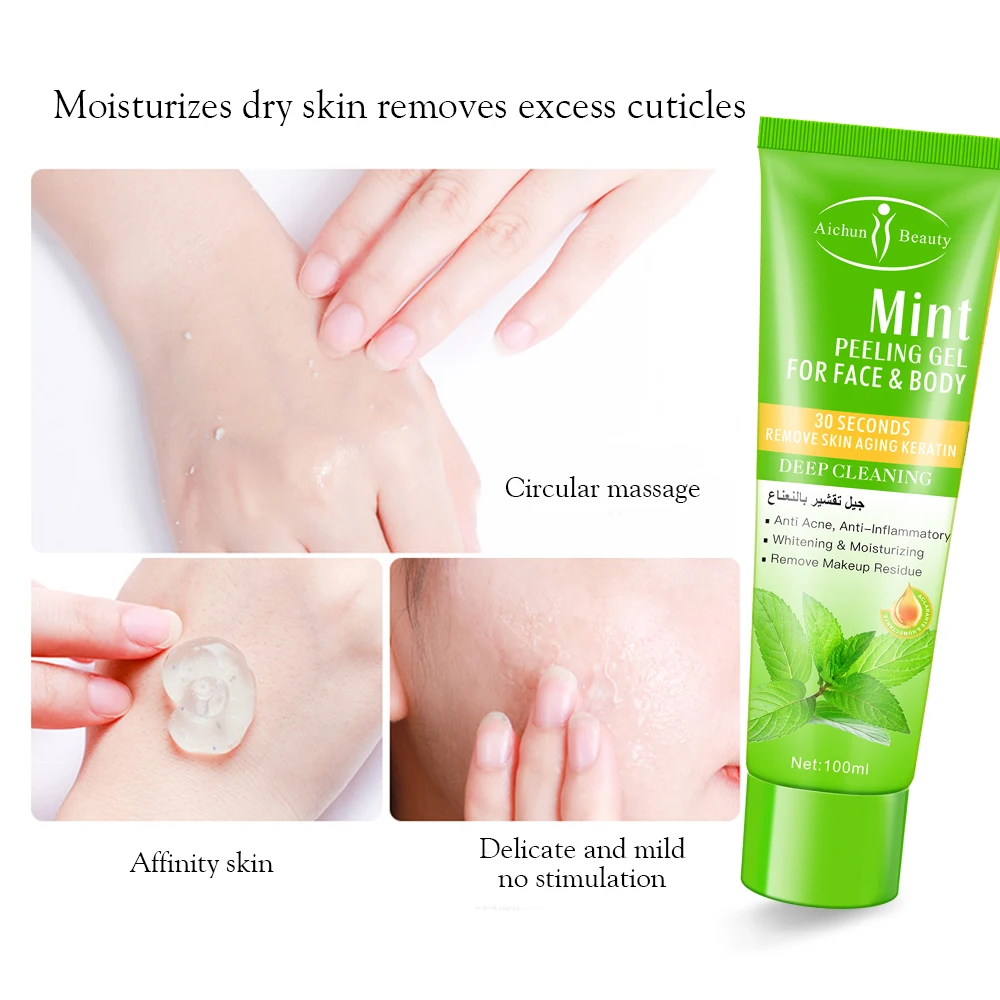 Aichun Beauty Gel Exfoliant Menthe 100ml - Peeling Deep Cleaning Anti Points Noirs*