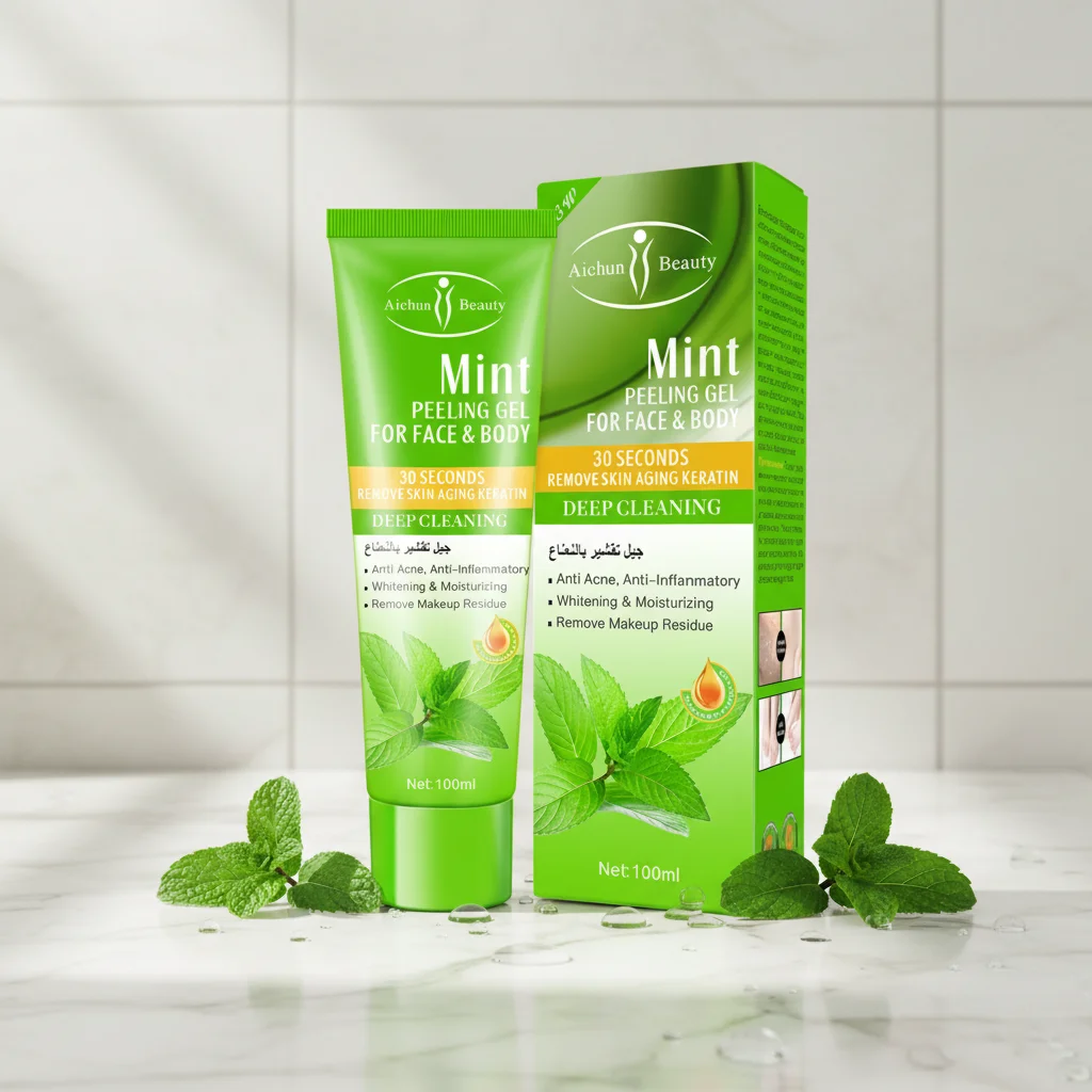 Aichun Beauty Gel Exfoliant Menthe 100ml - Peeling Deep Cleaning Anti Points Noirs*