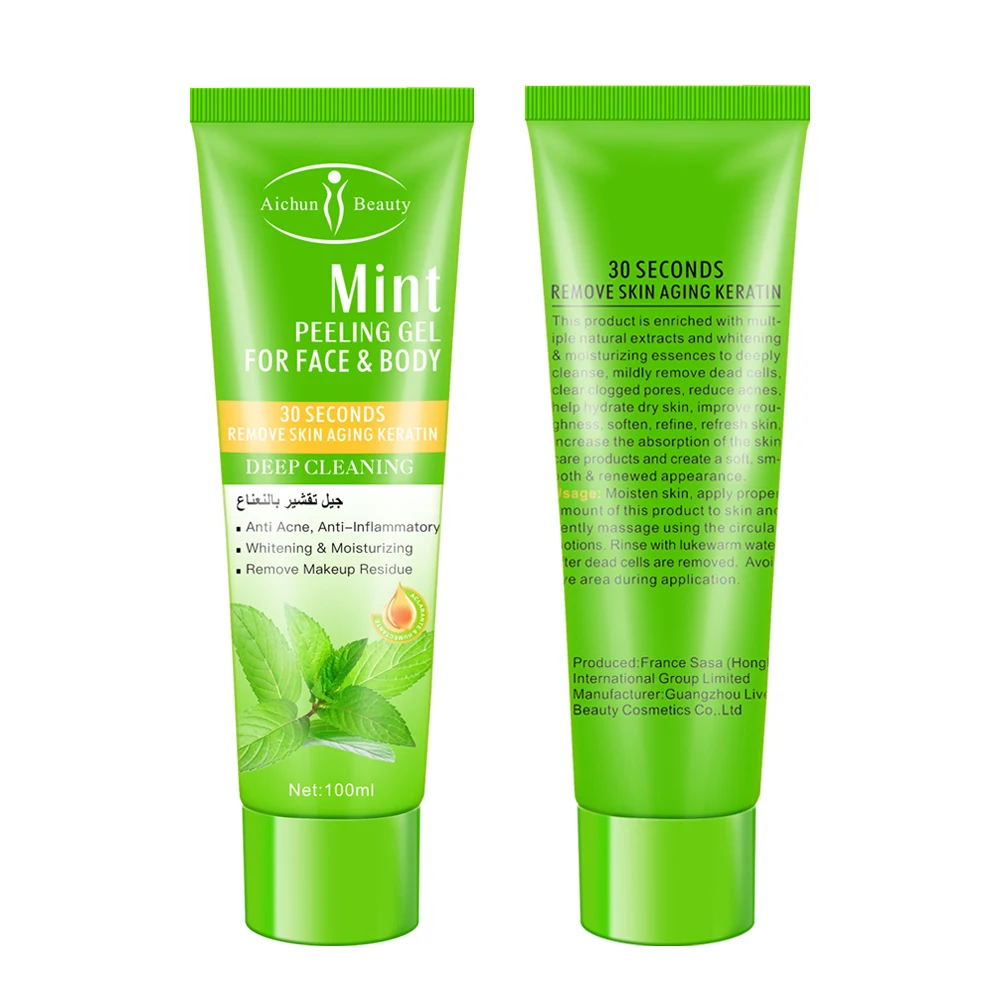 Aichun Beauty Gel Exfoliant Menthe 100ml - Peeling Deep Cleaning Anti Points Noirs*