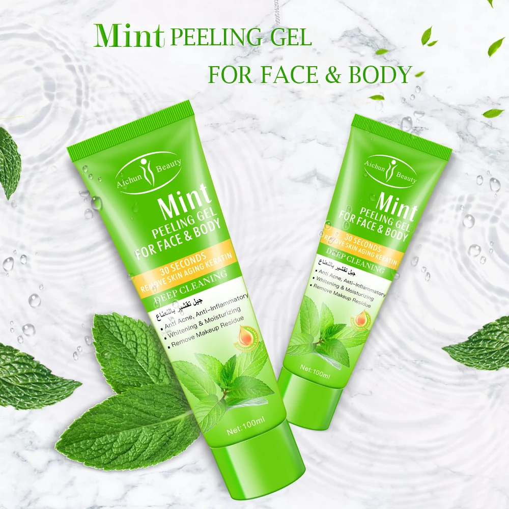Aichun Beauty Gel Exfoliant Menthe 100ml - Peeling Deep Cleaning Anti Points Noirs*