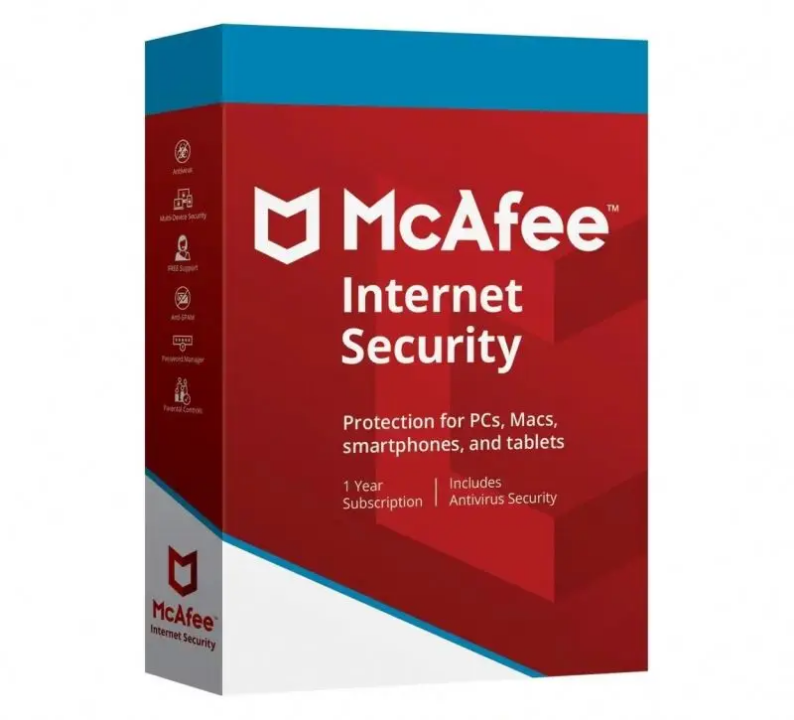 McAfee Internet Security 1 An – Antivirus PC/Mac/Android/iOS – Protection Multi-Appareils + VPN + Gestionnaire de Mots de Passe